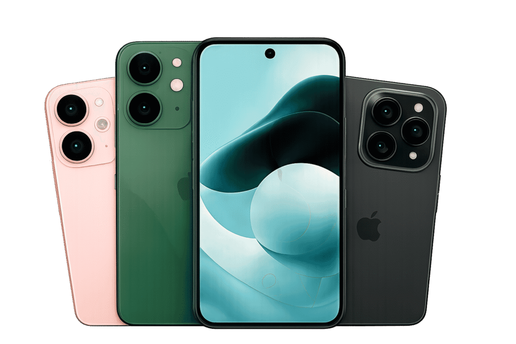 smartphones in vibrant colors and designs